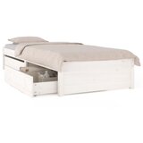 The Living Store Posteljni okvir s predali črna 75x190 cm majhna enojna - Posteljni Okvir, (21531436) | Shoptok.si