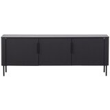 WOOOD Mat crna TV komoda od masivnog bora 154x56x44 cm Gunnar – | shoptok.hr