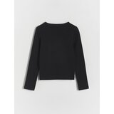Reserved - Majica dugih rukava s prorezima - crno | shoptok.hr