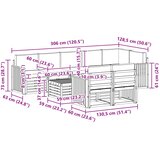  Set vanjskih sofa 9 pcs Bijela i krem 59 x 59 x 37 cm Poliester | shoptok.hr