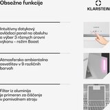 Klarstein BigBite poševna kuhinjska napa | način odsesavanja in recirkulacije zraka | varnostno steklo | 417 m³/h | 60 cm | Shoptok.si