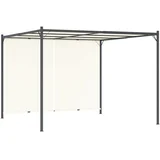 Pergola s podesivim krovom krem bijela 3 x 3 m čelična