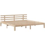vidaXL Knjižna postelja brez vzmetnice 180x200 cm trdna borovina | Shoptok.si