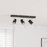  Stropni reflektor s reflektorima Crna 38 x 6,5 x 11,5 cm Metal | shoptok.hr