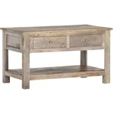 vidaXL klubska mizica 82x52x47 cm trden mangov les | Shoptok.si