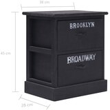  Noćni ormarići 2 kom crni 38 x 28 x 45 cm od drva paulovnije | shoptok.hr