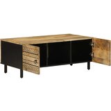Maison Chic Kava miza - kavna mizica - Nizka mizica črna 100x54x40 cm Masivni neobdelan les Mango, (21755303) | Shoptok.si