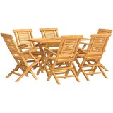  7-dijelni vrtni blagovaonski set od masivne tikovine | shoptok.hr