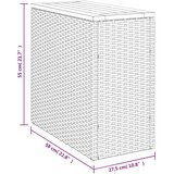  Vrtni stol sa drvenom pločom crni 58x27 5x55 cm od poliratana | shoptok.hr
