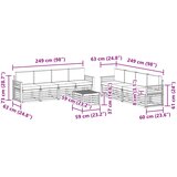  Set vanjskih sofa 9 kom. Prirodna i svjetlosiva | shoptok.hr