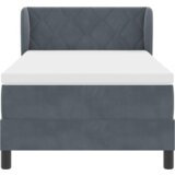 vidaXL Okvir kreveta s madracem tamno sive boje 90x200 cm baršun | shoptok.hr