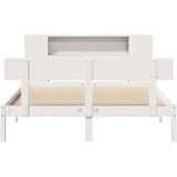  Krevet s regalom z knjige bez madraca bijeli 120x190cm borovina | shoptok.hr