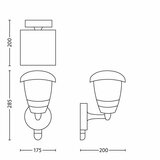 Philips 15388/30/16 - Spoljašnje zidno svetlo sa senzorom 1xE27/60W IP44 | Eponuda.com