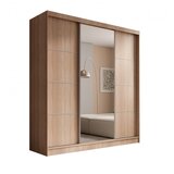 ADRK Drsna omara Keri s tremi vrati in ogledalom, 200 cm - SONOMA-SREBRNA | Shoptok.si