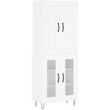 Maison Chic Visoka omara - Komoda - Predalnik bela 69,5x34x180 cm inženirski les, (21721616) Cene