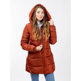 Glano Women's quilted jacket - orange Cene