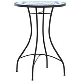 Bistro stolić s mozaikom plavo-bijeli Ø50x70 cm keramički | Eponuda.ba
