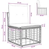  Modularna vanjska soferica bez ruku Crna poliratan | shoptok.hr