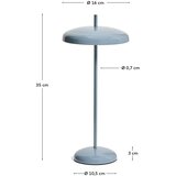 Kave Home Modra LED zatemnitvena namizna svetilka s kovinskim senčilom (višina 35 cm) Porte – | Shoptok.si