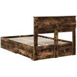  Krevetna konstrukcija s ladicama Dimljeni hrast 120 x 190 cm | shoptok.hr