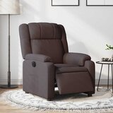  Električni naslonjač od tkanine tamnosmeđi | shoptok.hr