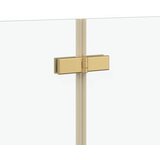  Ograda za tuš Zlatno 120 x 68 x 130 cm ESG staklo i aluminij | shoptok.hr