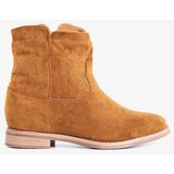 Resti Brown cowboy boots on a covered wedge Terband - Footwear | ePonuda.com