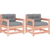 Maison Chic Vrtni stoli - Stol za vrt z blazino 2 kosa trdna douglas jelka JS2557, (21876718) Cene