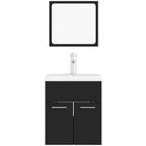 vidaXL Set kupaonskog namještaja od iverice crni | shoptok.hr