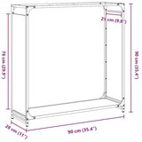  stojalo za drva olivno zelena 90x28x90 cm hladno valjano jeklo | Shoptok.si