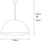 Opviq lights Crna viseća svjetiljka s metalnim sjenilom ø 60 cm Sivano – | shoptok.hr