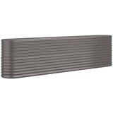 vidaXL Visoka greda iz prašno premazanega jekla 260x40x68 cm siva | Shoptok.si