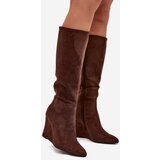 Boto Warm ladies wedge boots chocolate Rosina | Shoptok.si