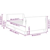 Otroški posteljni okvir z vznožjem Roza 90 x 200 cm Žamet, (5000104680) | Shoptok.si