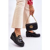 Boto LEMAR Black Felicita Patent Wedge Loafers | Eponuda.ba