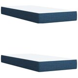 vidaXL Box spring postelja z vzmetnico modra 200x200 cm blago, (21306402) | Shoptok.si