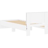  Okvir za krevet s uzglavljem i LED svjetlima bijeli 90x190 cm | shoptok.hr