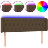 Maison Chic LED Posteljno vzglavje - Vzglavna omarica - Nočna omarica temno rjavo 147x16x78/88 cm blago, (21709376) Cene