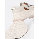 Shelvt Beige women's sneakers with a thick sole | shoptok.hr