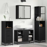  Set namještaja za kupaonicu 3 kom. Crni hrast 80 x 33 x 60 cm | shoptok.hr