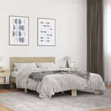 Maison Chic Posteljni okvir - Dvoposteljna postelja - Zakonska postelja sonoma hrast 120x200 cm inž. les in kovina-J15316, (21765170) | Shoptok.si