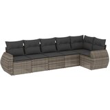 Maison Chic Seti vrtnega pohištva - Vrtna garnitura - Vrtni pohištvo set 6-delna z blazinami siv poli ratan, (21804955) | Shoptok.si