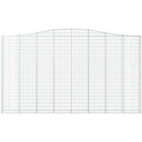  Obokane gabion košare 3 kosa 400x30x220/240 cm pocinkano železo, (20981954) | Shoptok.si