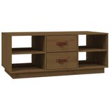 The Living Store Klubska mizica medeno rjava 100x50x41 cm trdna borovina - Klubska Mizica, (21421265) | Shoptok.si