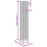  Gabionske gredice 4 kom 30 x 30 x 50/100/150/200 cm željezne | shoptok.hr
