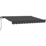  Skrovita tenda Antracit 300 x 200 cm tkanina - Antracit (antracitni okvir) 3 x 2 m Električna | shoptok.hr
