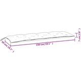  Jastuci za vrtnu klupu 2 kom svjetlosivi 150x50x7 cm tkanina | shoptok.hr