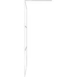 Pregrada za tuš s policom krom 90x195 cm staklo ESG i aluminij | shoptok.hr