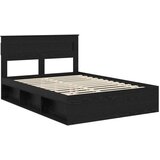  Konstrukcija postelje Črna 150 x 200 cm Masivno borovo les, (5000104470) | Shoptok.si