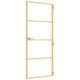 Sobna vrata tanka zlatna 83x201,5 cm kaljeno staklo i aluminij | Eponuda.ba
